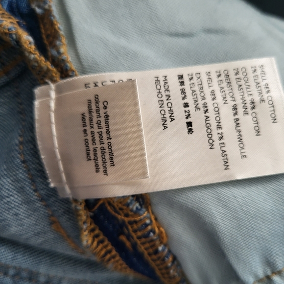 Anthropologie Pilcro Plus Light Wash Camo Side Stripe Slim Boyfriend Jeans 32 - Picture 10 of 10